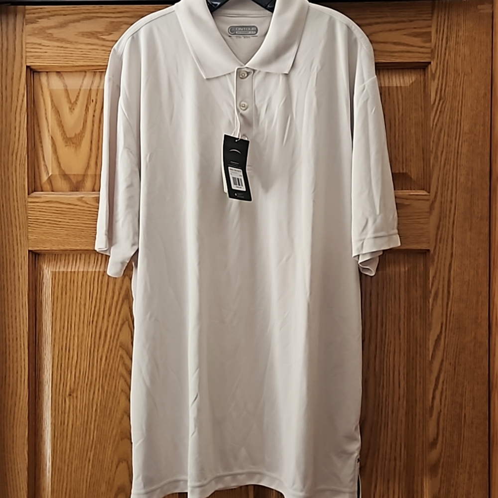 NWT Men's ONTOUR Stone Performance Polo Shirt size XL